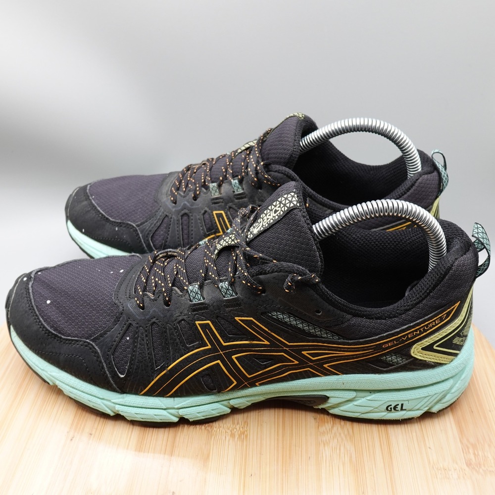 Asics Shoes Womens 10 Black Gel-Venture 7 Trail Running Athletic 1012A476 Flaws
